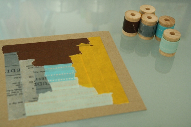 children’s craft project–washi tape quilt block